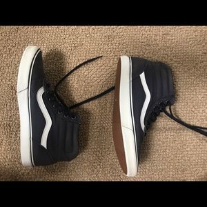 Blue high top VANS